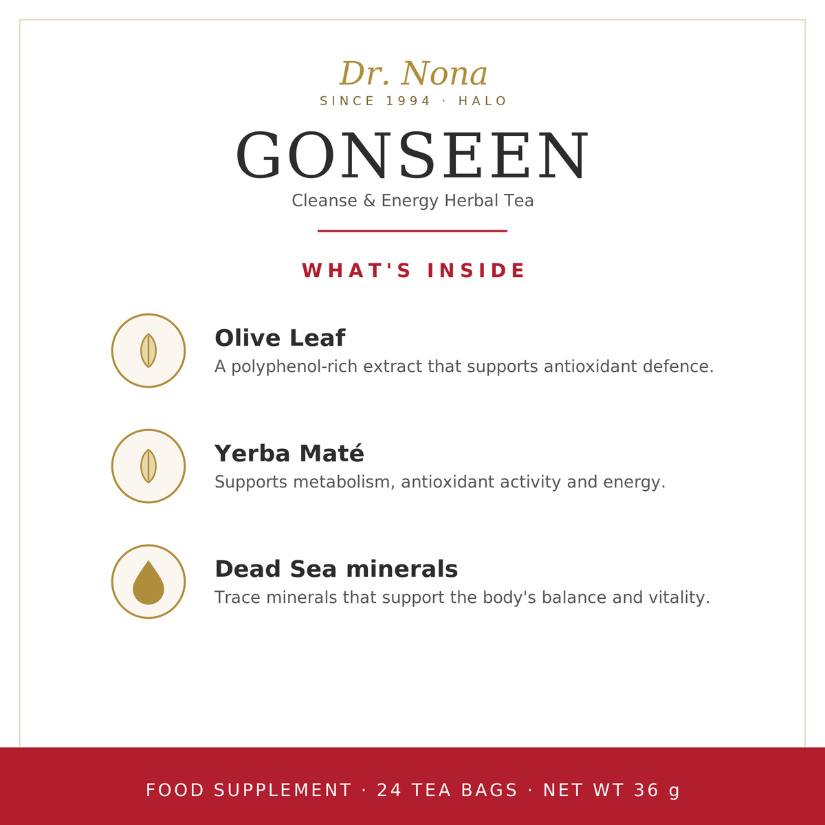 Halo Gonseen: Balance & Energy Tea
