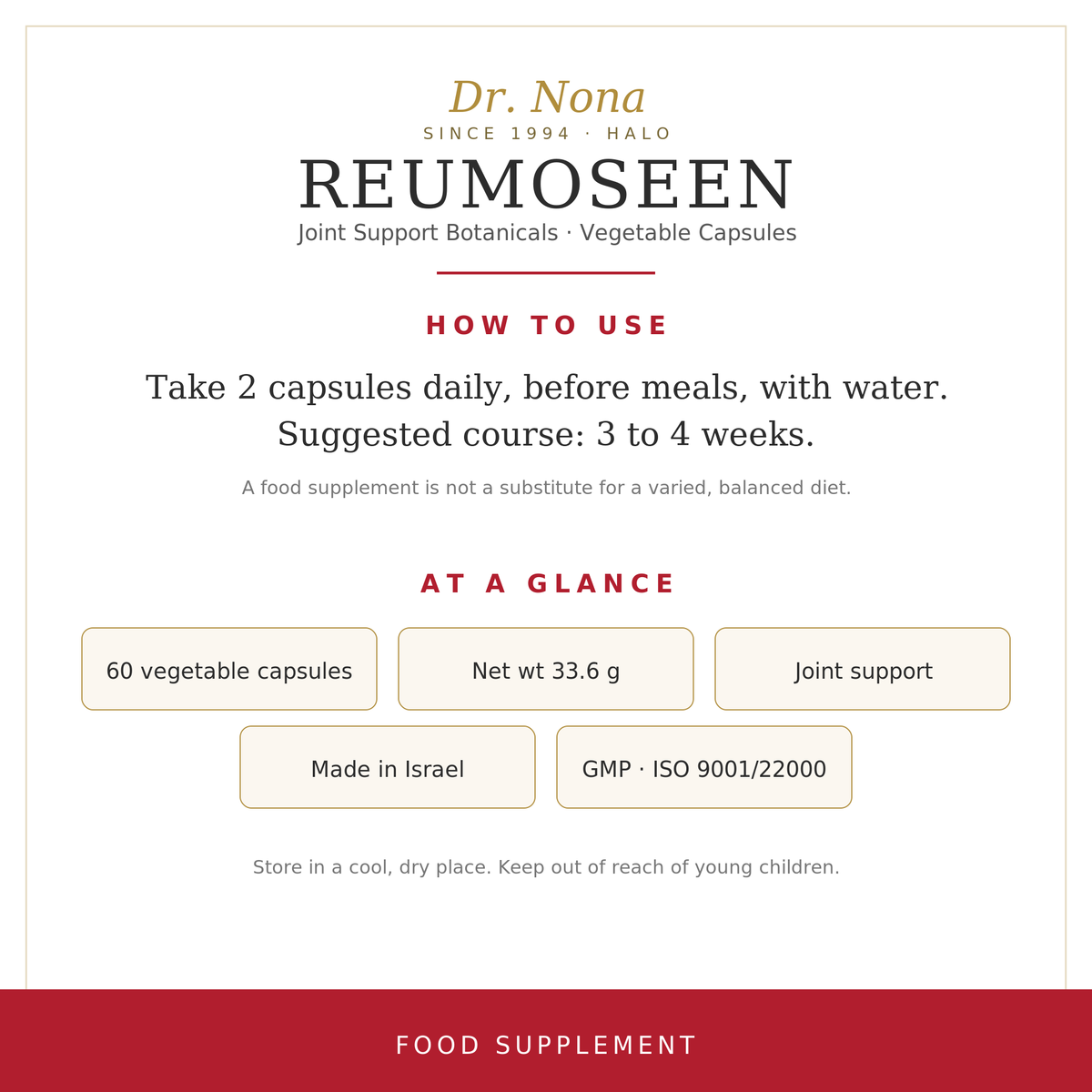 Halo Reumoseen: Joint Support
